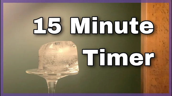 15 Minute Timer with Ice Cube Melting Time Lapse