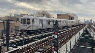 BMT Astoria Line: (N) and (W) Local / Express Trains @ Astoria Blvd (R46, R68, R68A, R160A, R160B)