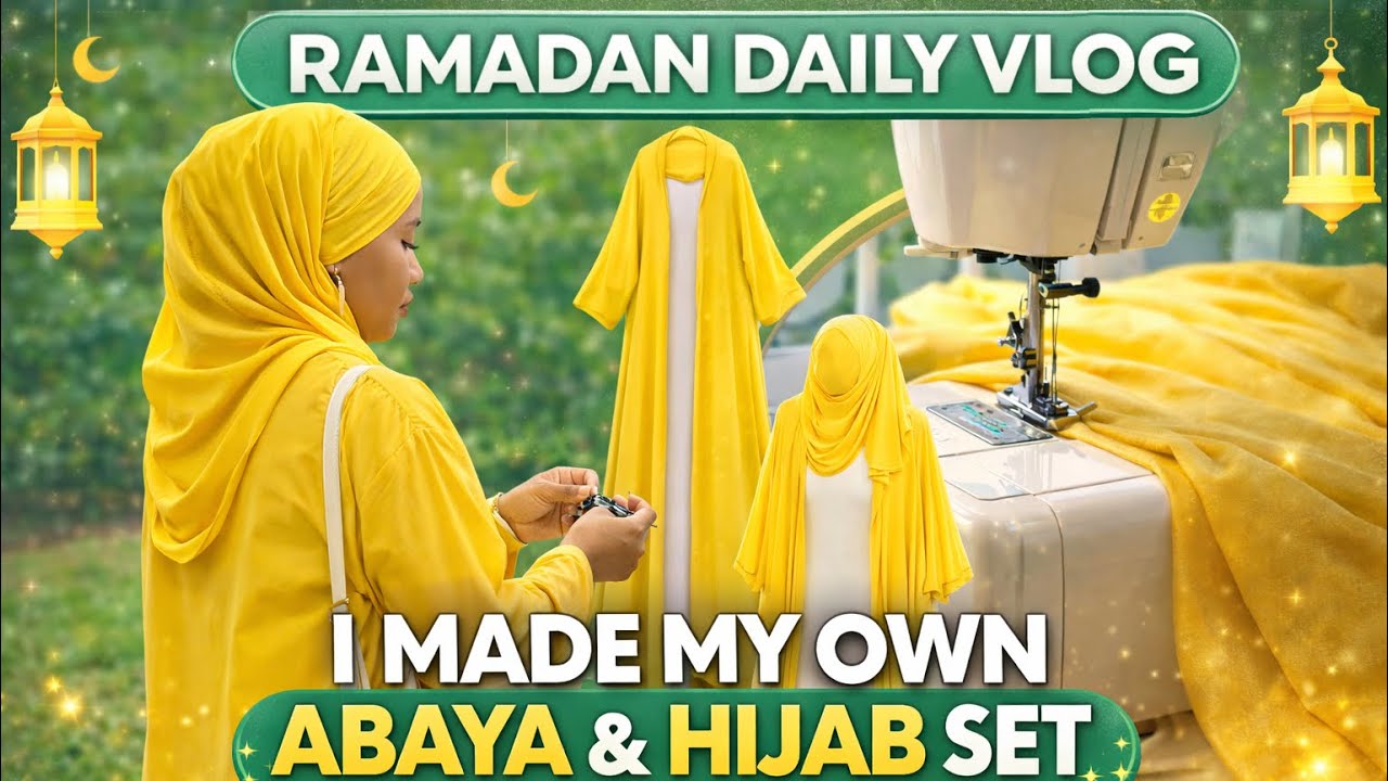 RAMADAN DAILY VLOG Day 9🌙 | Sewing My Own Abaya & Hijab 💌 ||Tushone Nguo za kuvaa Ramadan 