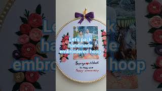 Personalized Wedding & Anniversary Embroidery Hoop with Photo #diy #wedding #gift #shorts