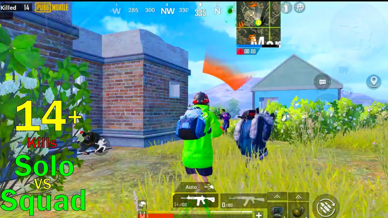 14 Kills+ 1 vs 4 Rush Gameplay PUBG Mobile - YouTube