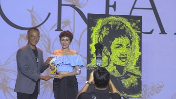 Vẽ tranh chân dung biểu diễn vinh danh cá nhân xuất | Nguyễn Tiến art | tranh kim tuyến sự kiện