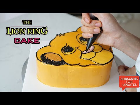 How to make The LION KING cake - Cch trang tr to hnh bnh vua s t