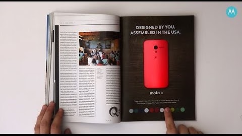 Moto X interactive print advert