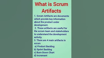 What is Scrum Artifacts | agile scrum #shorts #youtubeshorts
