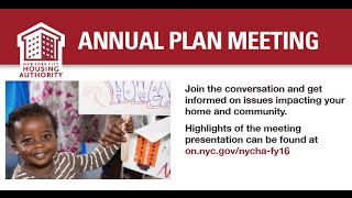 Public Hearing on Amendment to FY15 Annual Plan + FY16 Draft Annual Plan - Pace University