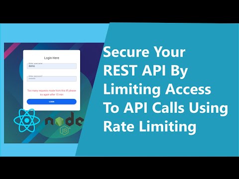 Secure Nodejs REST API by limiting access to API calls using express rate limit