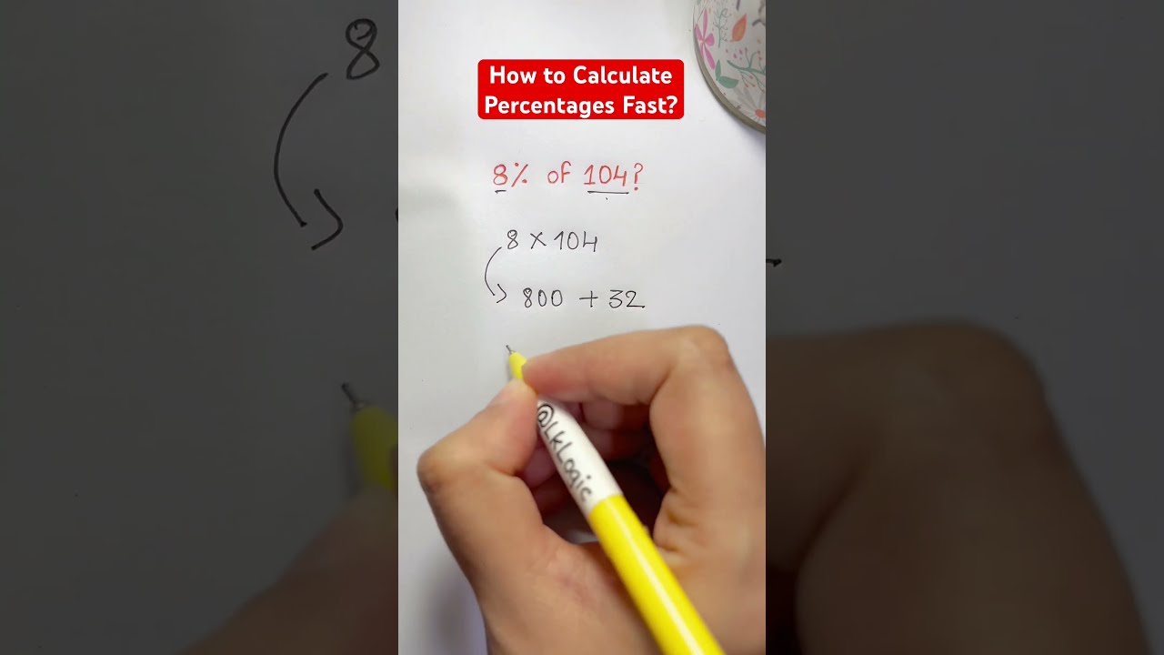 How To Calculate Percentages Fast 