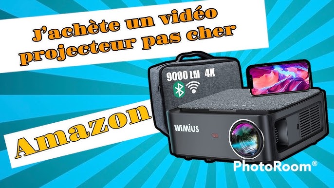 Vidéoprojecteur WiFi Bluetooth, WiMiUS 1080p Full HD Projecteur