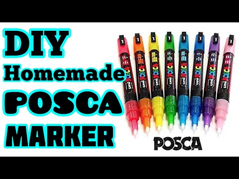 How to make POSCA markers at home 😍  DIY Homemade Paint markers /Art  markers- Creative Ideas Urooba 