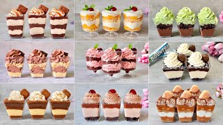 9 Quick and Easy NO BAKE Dessert Cups Recipes. Easy and Yummy dessert ideas.