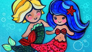 Glitter Drawing Mermaids | Paper Dolls