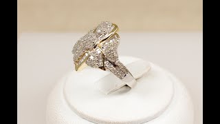 9ct Diamond Cluster Statement Ring #3826