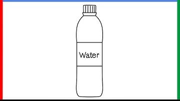 How to draw a Water bottle step by step for beginners