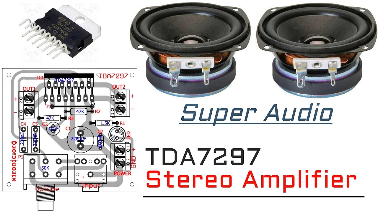 TDA7297 amplifier.., with sound test, #diyverse - YouTube