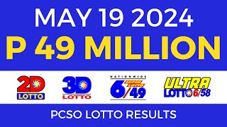 Lotto Result Today 9pm May 19 2024 | Complete Details