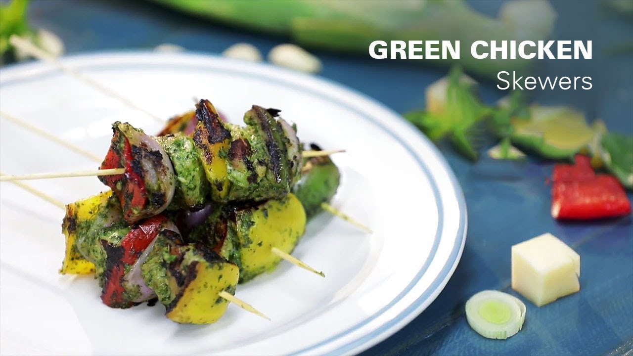 Green Chicken Skewers Recipe by Chef Kunal Kapur Hamilton Beach