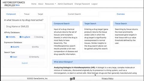 HistoReceptomics: A drug discovery informatics tool showing where in the body a drug is bioactive.