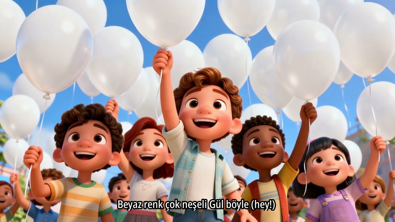 Beyaz Rengini Öğreniyorum | Renkleri Öğreniyorum | Eğitici Ve Öğretici Hareketli Çocuk Şarkıları