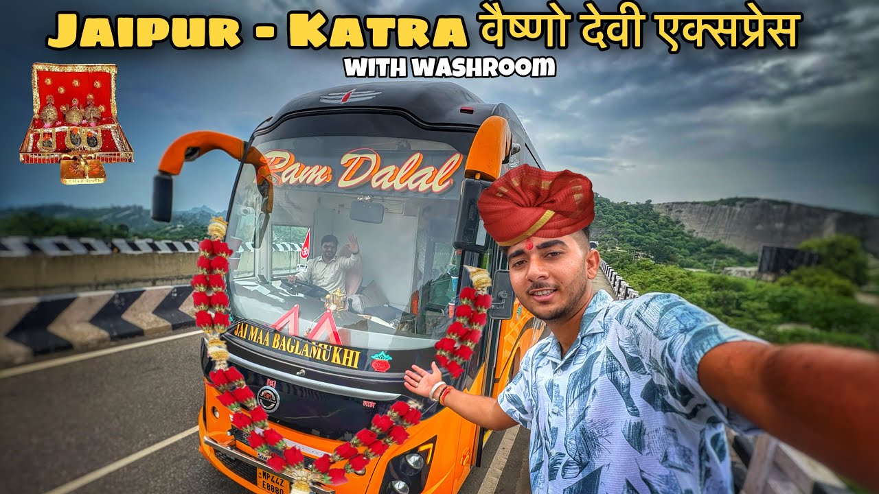 5 Star Sleeper Bus 😍 on Jaipur to Katra Vaishno Devi Route with Washroom 🚻