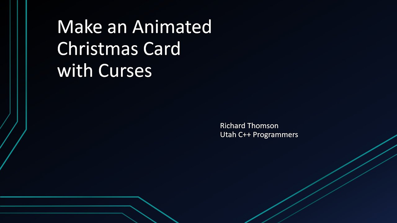 Make an Animated Christmas Card with Curses - YouTube