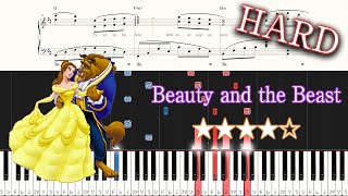 Beauty and the Beast - Céline Dion & Peabo Bryson - Hard Piano Tutorial + Sheets【Piano Arrangement】