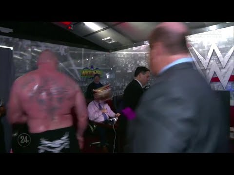 BROCK LESNAR THREW UNIVERSAL TITLE AT VINCE MCMAHON