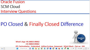 Oracle Fusion Cloud SCM | Interview Questions | Closed PO | Finally Closed PO | Fusion Procurement