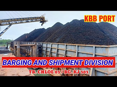Proses Muat Batubara ke Tongkang di Jetty PT. KBB - Bantuas Kalimantan Timur | BG. KAPUAS JAYA 303