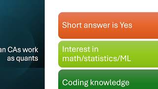 Can Accountants/ CAs work as Quants?