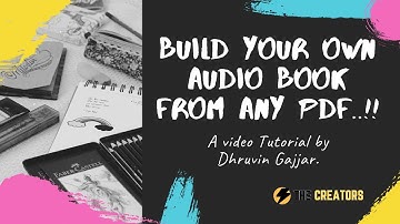 Build your own Audio book from any PDF..!! || Python || pyttsx3  || PyPDF2