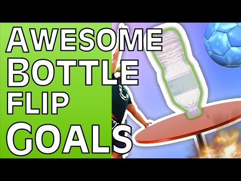 AWESOME BOTTLE FLIP GOALS #5 - HitThatBall