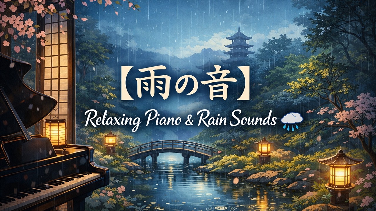 【雨の音】癒しのピアノ音楽｜リラックス・睡眠用BGM・ストレス解消🌧️