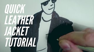 How To Draw a Leather Jacket in 3 Minutes