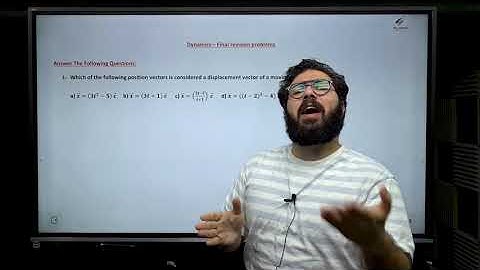 Dynamics - Final revision 2021 - part 1