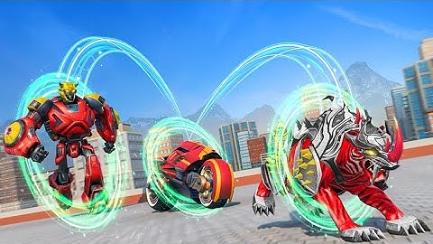 Flying Tiger Robot Attack: Flying Bike Robot Game video | Robot 2021 gameplay | 3D robot gameplay