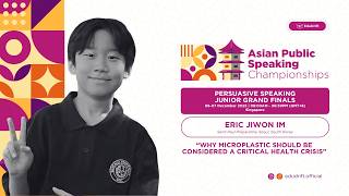 2025 APSC Persuasive Speaking Junior Grand Finals | ERIC JIWON IM