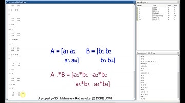 MATLAB for Chemical Engineers - Lesson 02: Basic Matrix Calculations