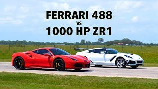 Ferrari 488 gtb vs 1000 hp hennessey ...