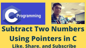 Subtract Two Numbers Using Pointers in C