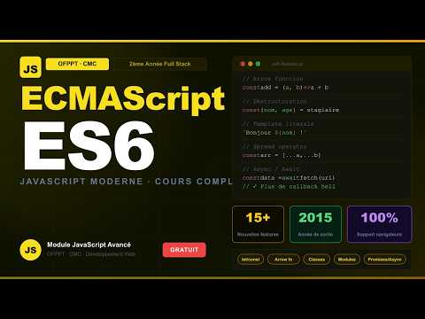 Destructuring ES6 — Objets & Tableaux décortiqués | Capsule JavaScript (OFPPT / CMC)