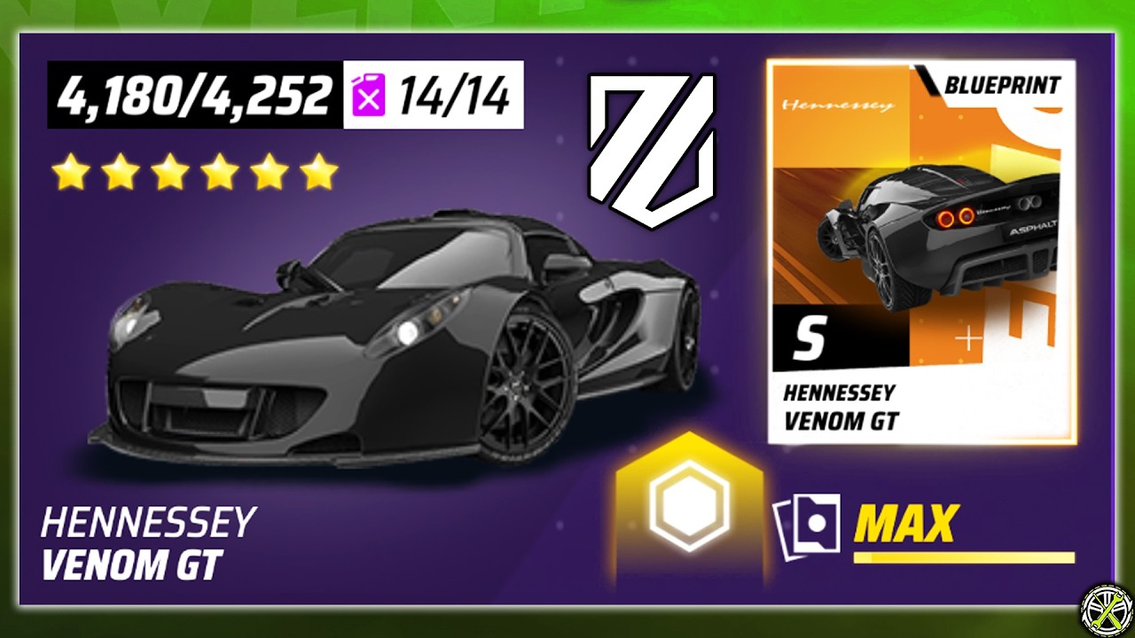 MAXing the Hennessey Venom GT: Asphalt Legends RTG #885 - YouTube