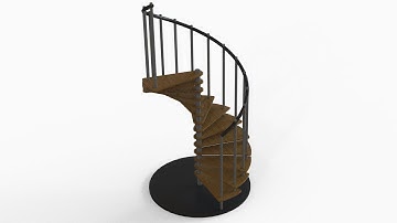 「DESIGN 248」 How to model Spiral Staircase| Solidworks tutorial