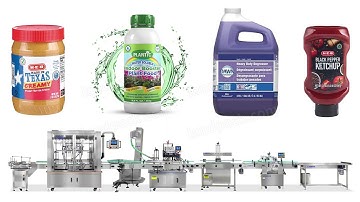 Automatic Pesticide Bottle Filling Machine Line With Capping Sealing And Labeling Machine