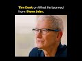 Tim cook on what he learned from Steve Jobs. #apple #timcook #stevejobs #siliconvalley