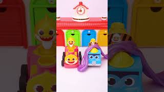 Unboxing & Review Miniature ASMR Video Pinkfong strong heavy equipment car set#toys #babyshark
