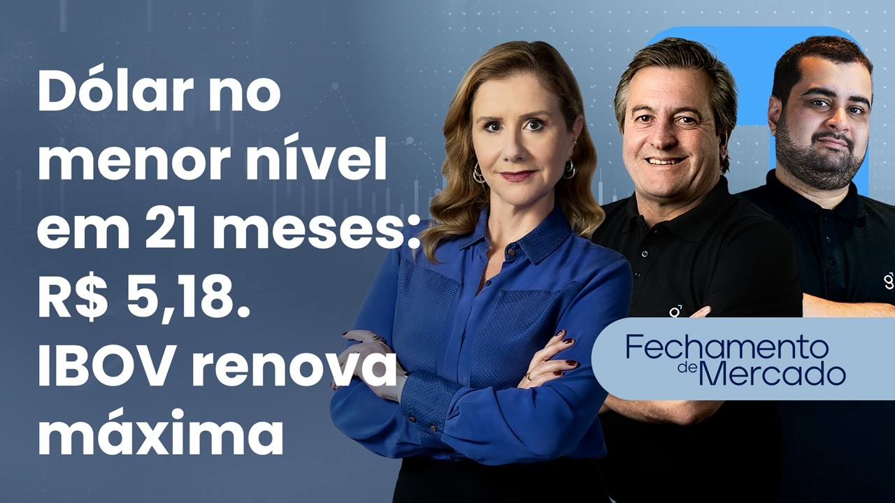🔴 09/02/26 Dólar no menor nível em 21 meses: R$ 5,18 | IBOV renova máxima | Fechamento de Mercado
