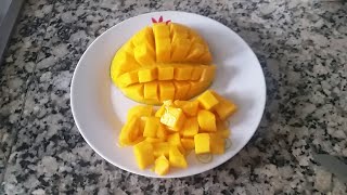 ِCouper mangue/Cut and dice mango/كيف اقطع حبة المانجو