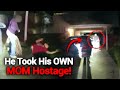 Armed Man Targets His Mother