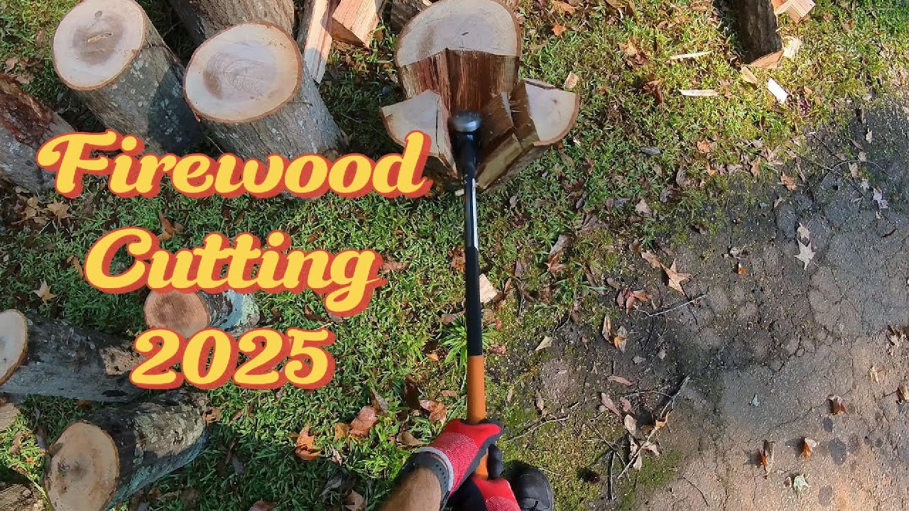 Firewood Cutting Finale // Part 3: Splitting and Stacking - YouTube